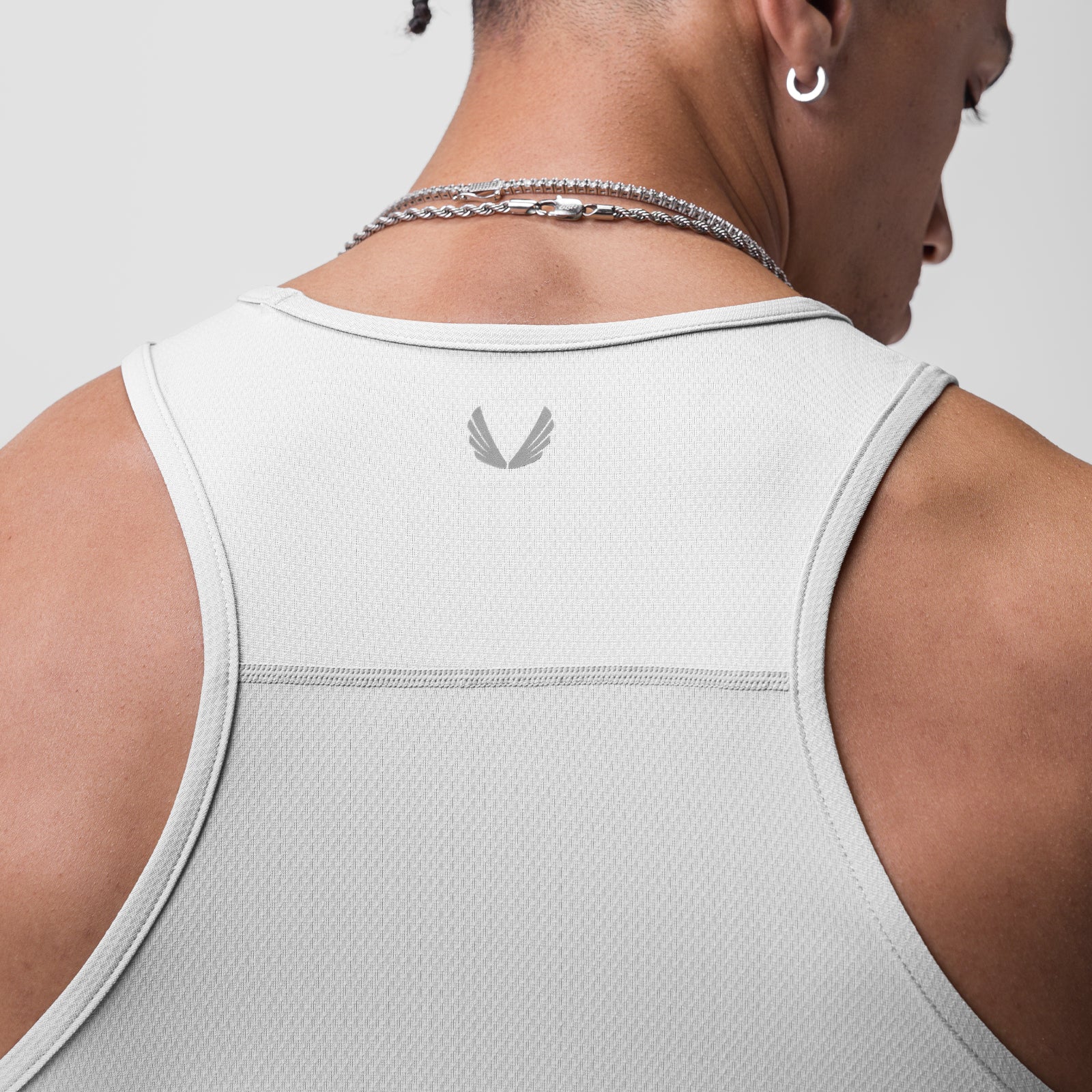 0754. AeroSilver Training Singlet - White