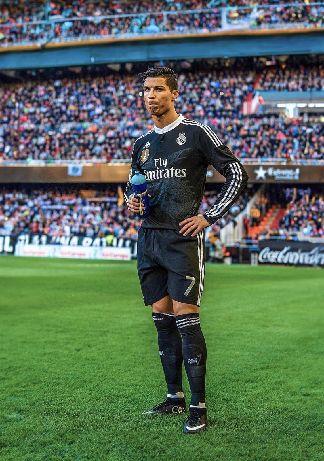 Retro  Real Mαdrid 14/15 Third Black Long Sleeves