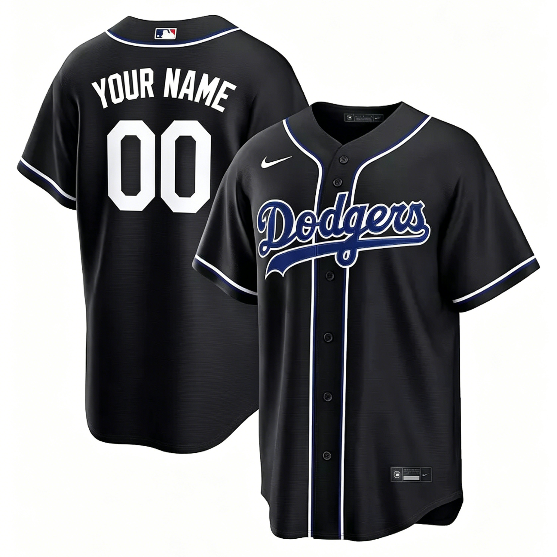 Los Angeles Dodgers baseball jersey men women youth Nike black fashionable replica player jersey