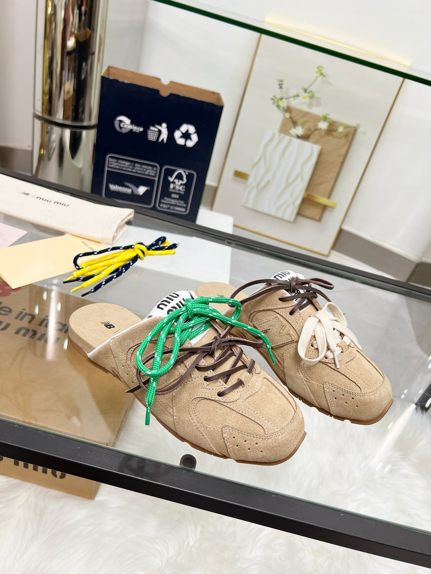 New Balance X Miu Miu Open back sneaker Mule