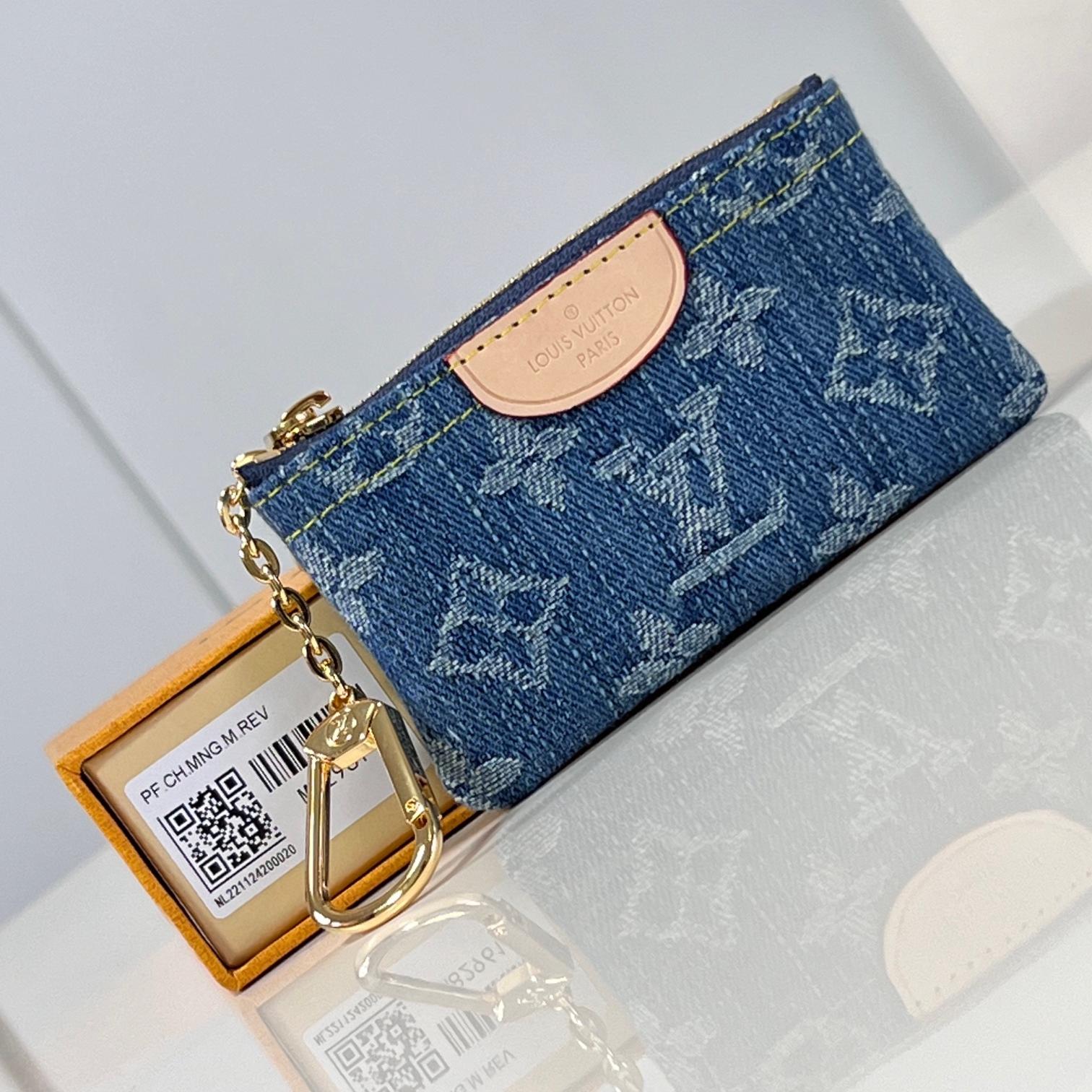 Louis Vuitton LV Denim Coin Wallet card holder