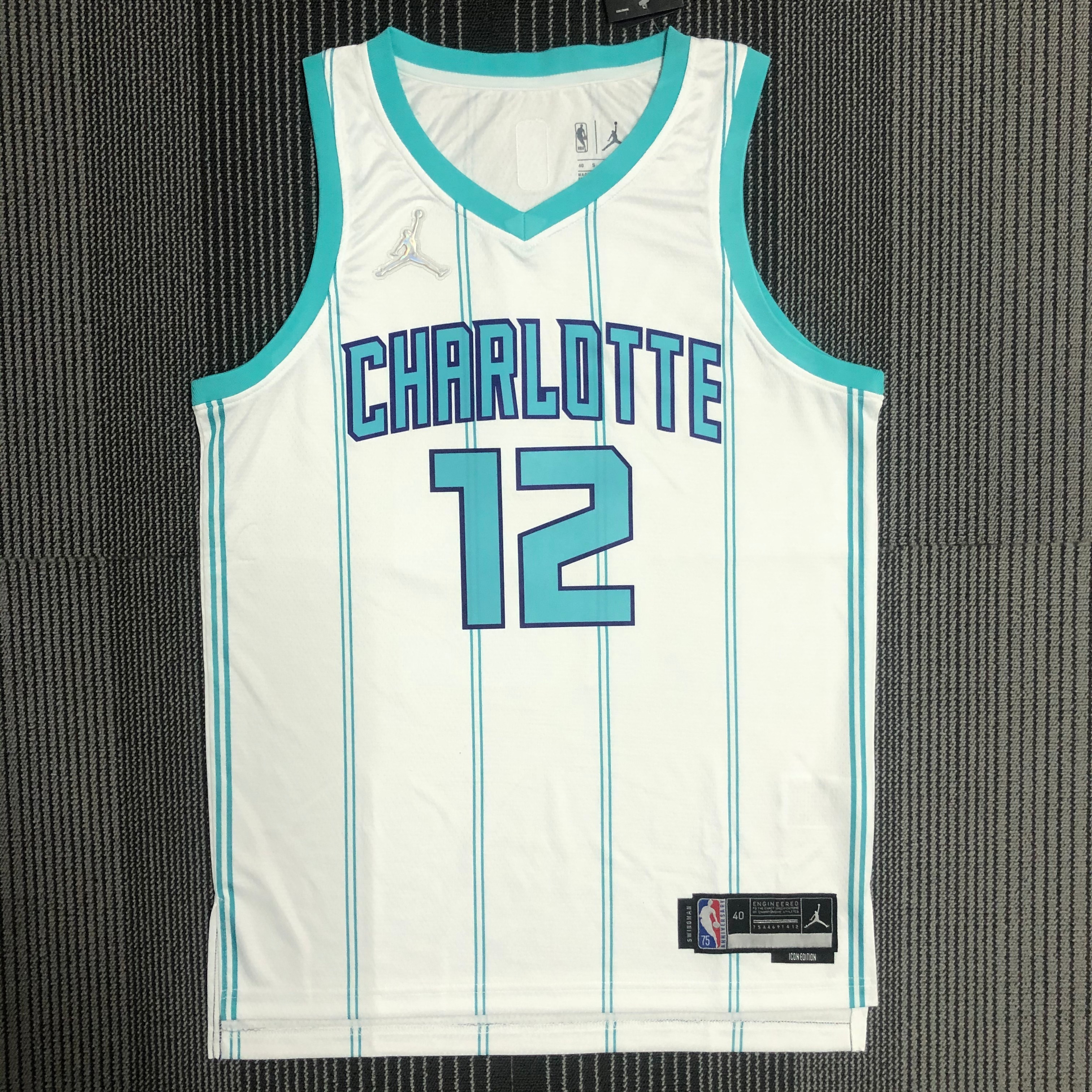 75th Anniversary Hornets White No.12 Oubre  Jr.