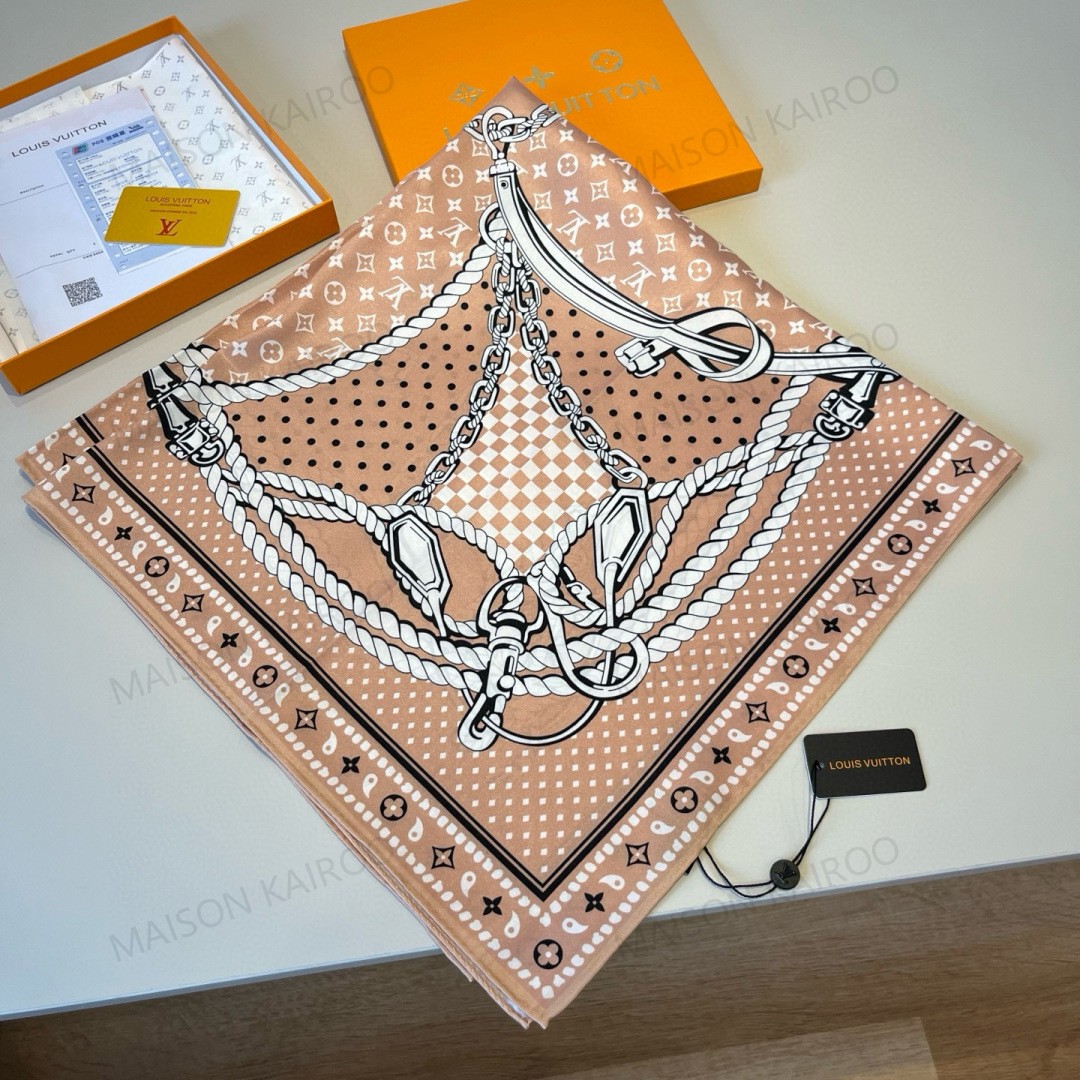 Louis Vuitton LV Equestrian Chain Square Scarf - KAIROO