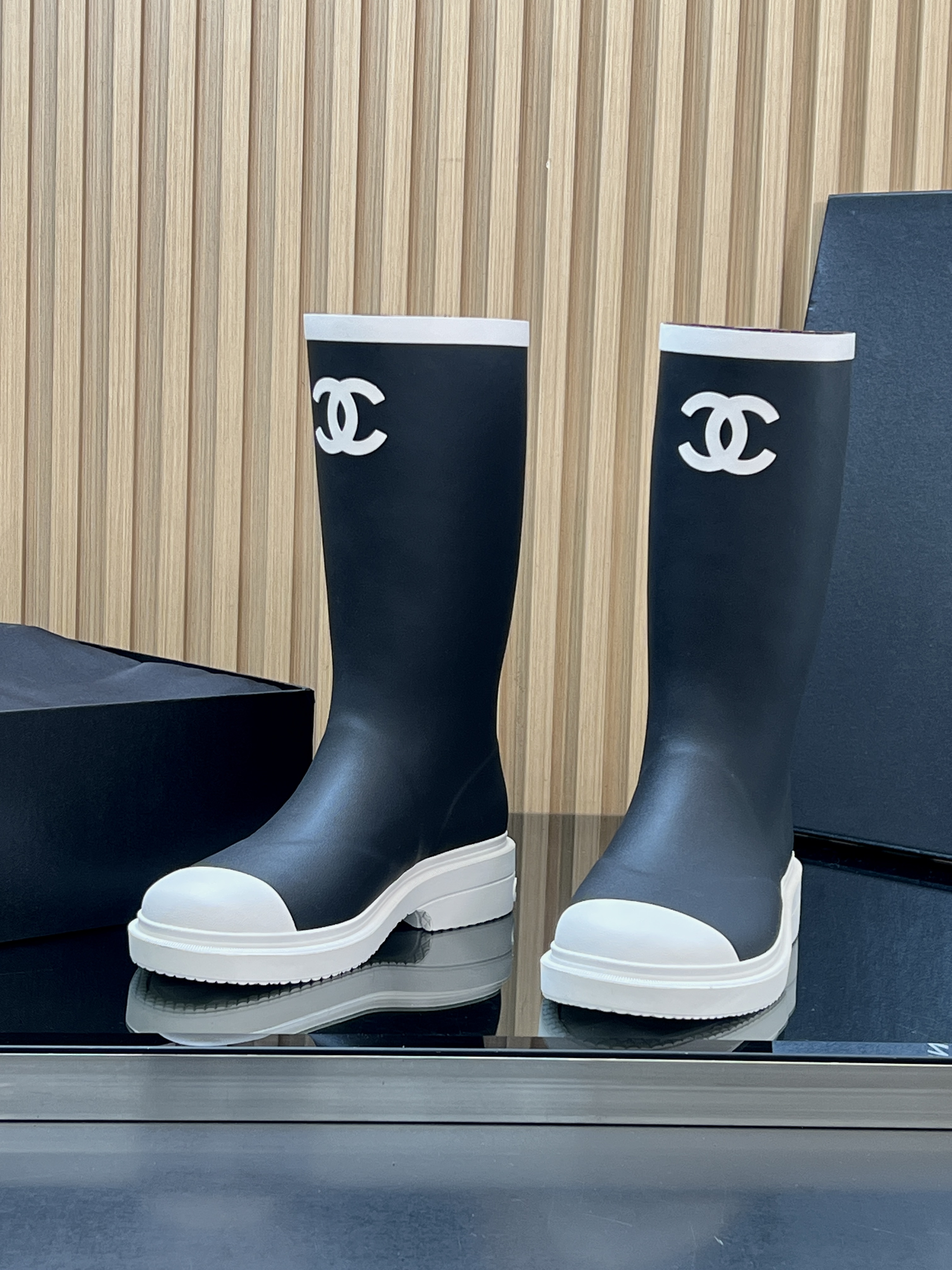 Chanel Rain Boots