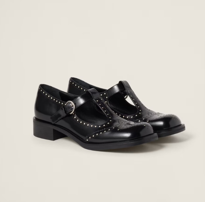 Miu Miu Black Shiny leather Loafer