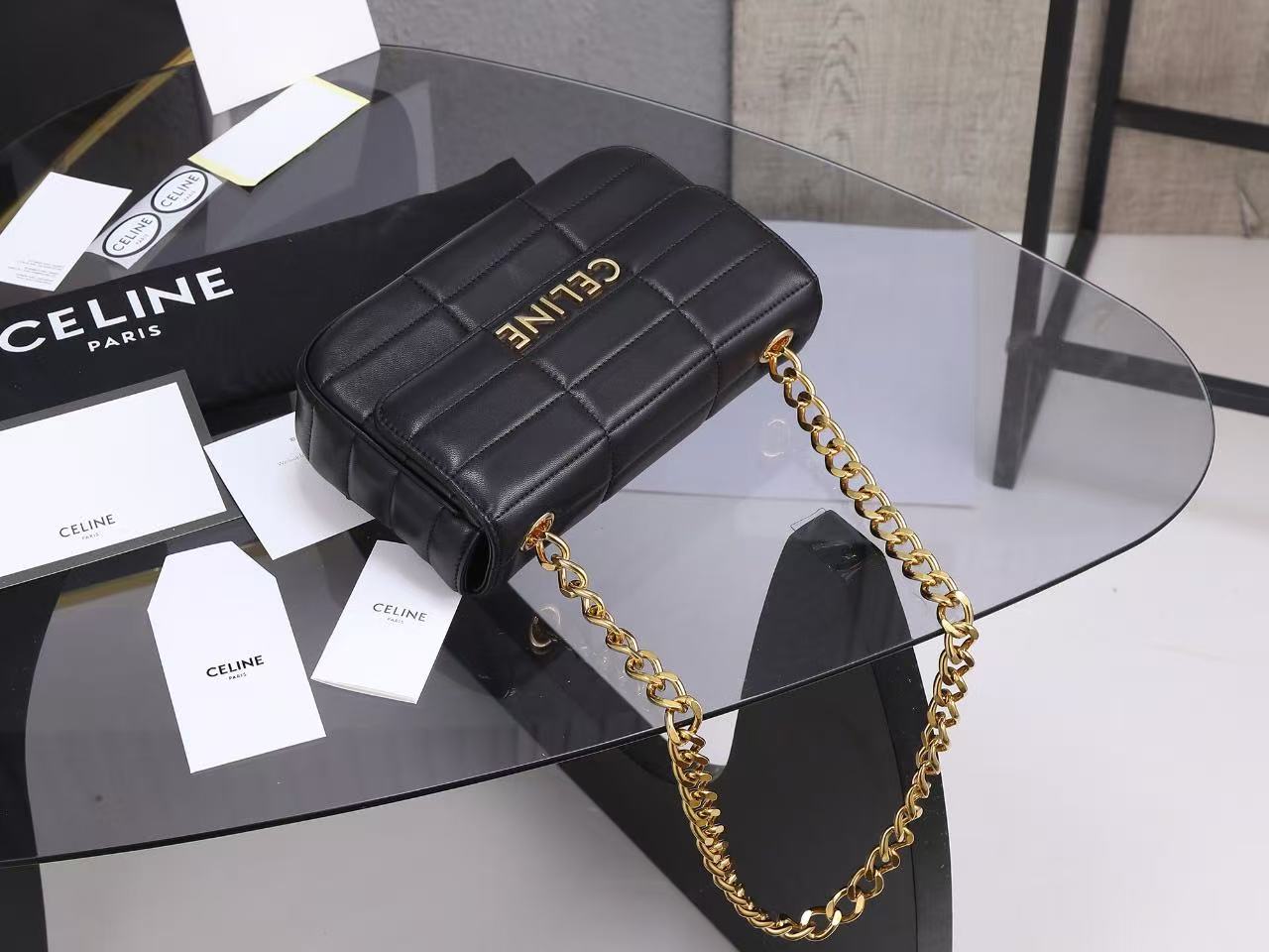 Celine MATELASSE MONOCHOME Chain Bag