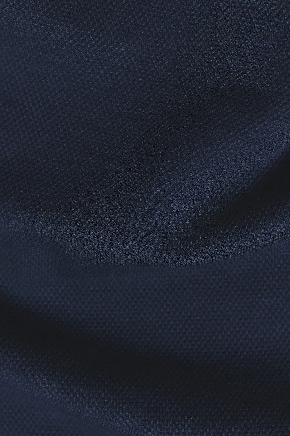 Zip Neck Polo Shirt in Navy