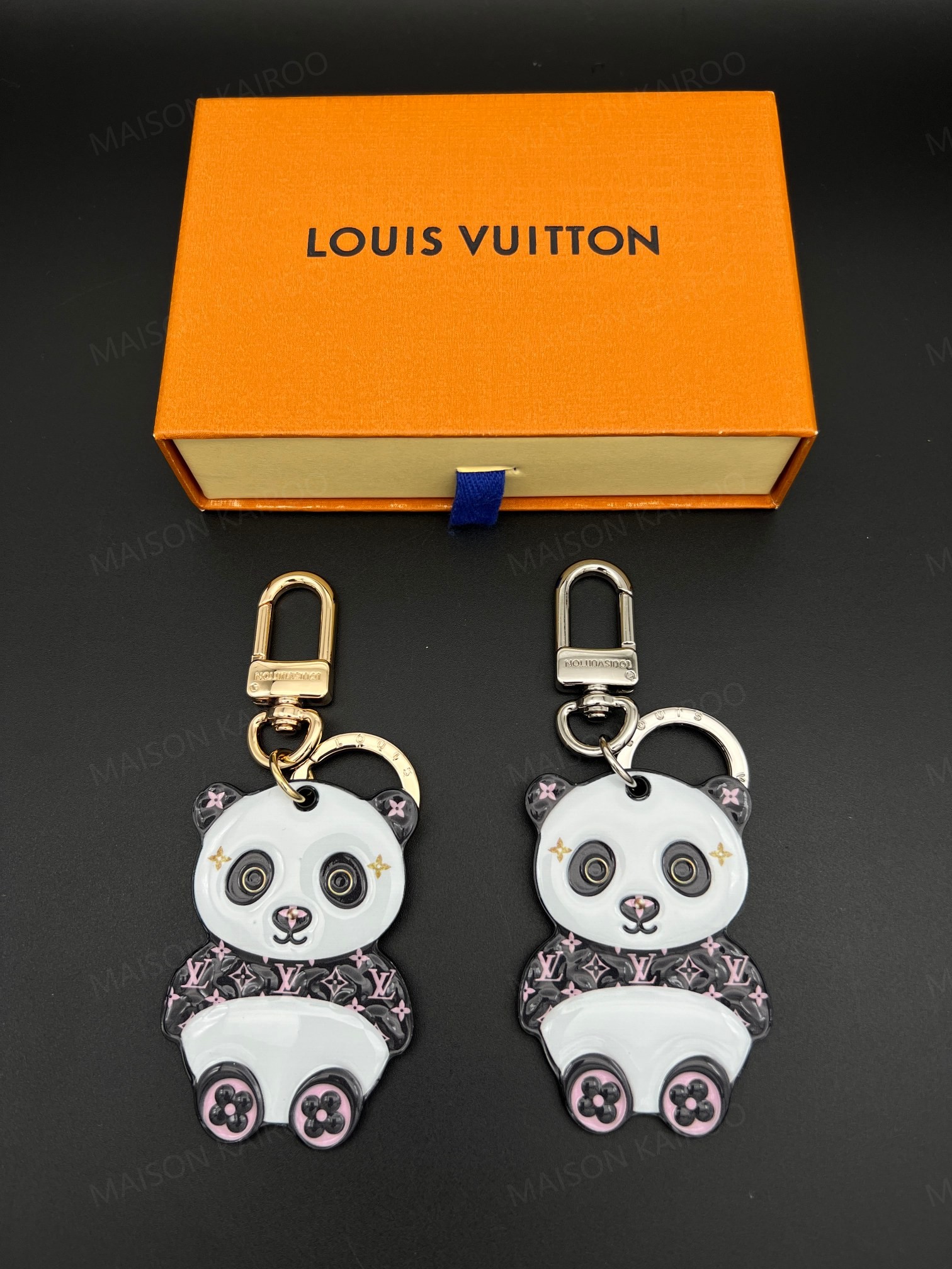 Louis Vuitton LV Enamel Panda Bag Charm Keychain - KAIROO