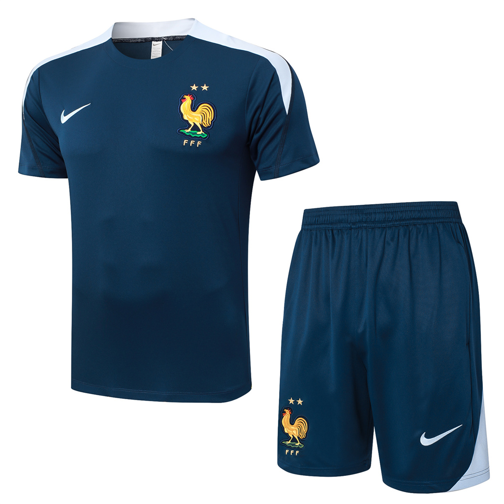 France Training Short Sleeve Suit 24/25 | Soc Jersey - Premium Football Jersey