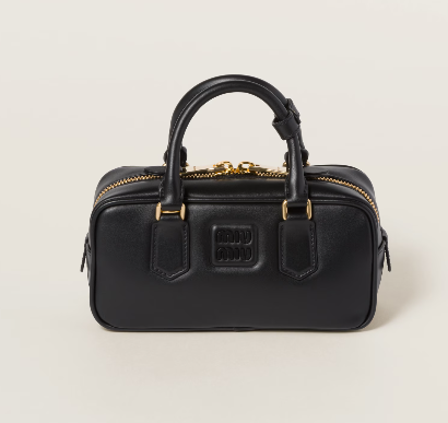 Miu miu Black Medium Aarcadie Leather Bag 5BB142