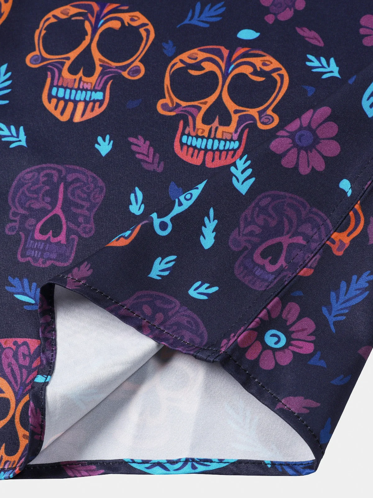 Men's Funny Skull Punk Rock Hawaiian Shirt