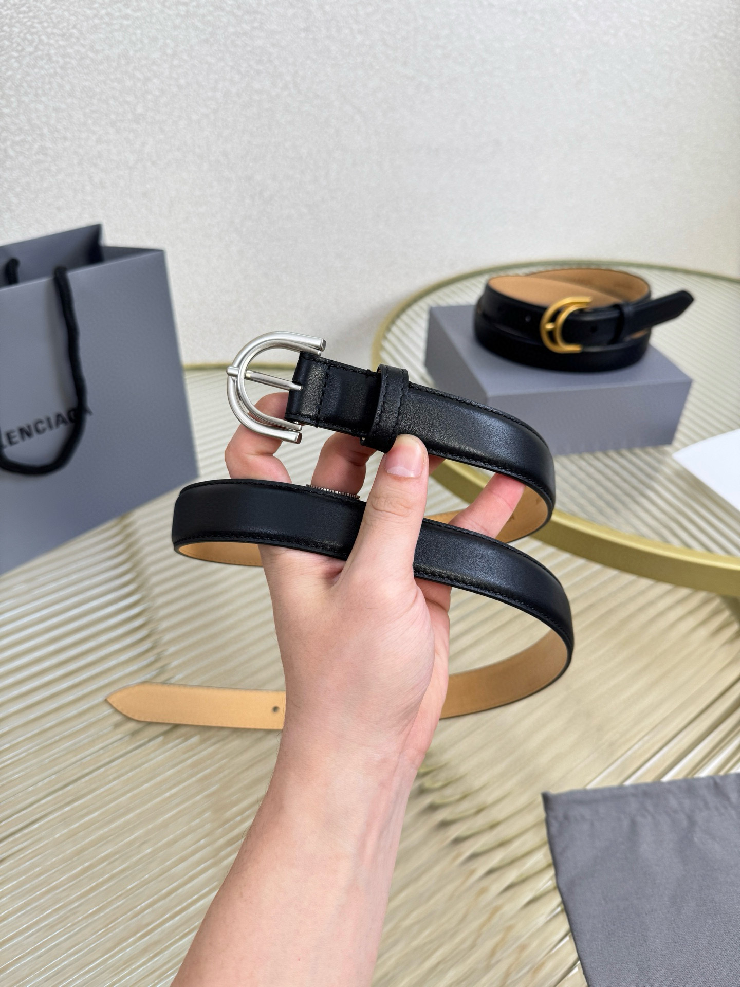 Balenciaga Leather Belt 2.5cm