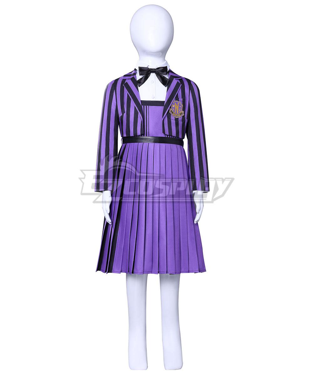 Kid Size Wednesday Season 2 Enid Sinclair Nevermore Uniform Cosplay Costume