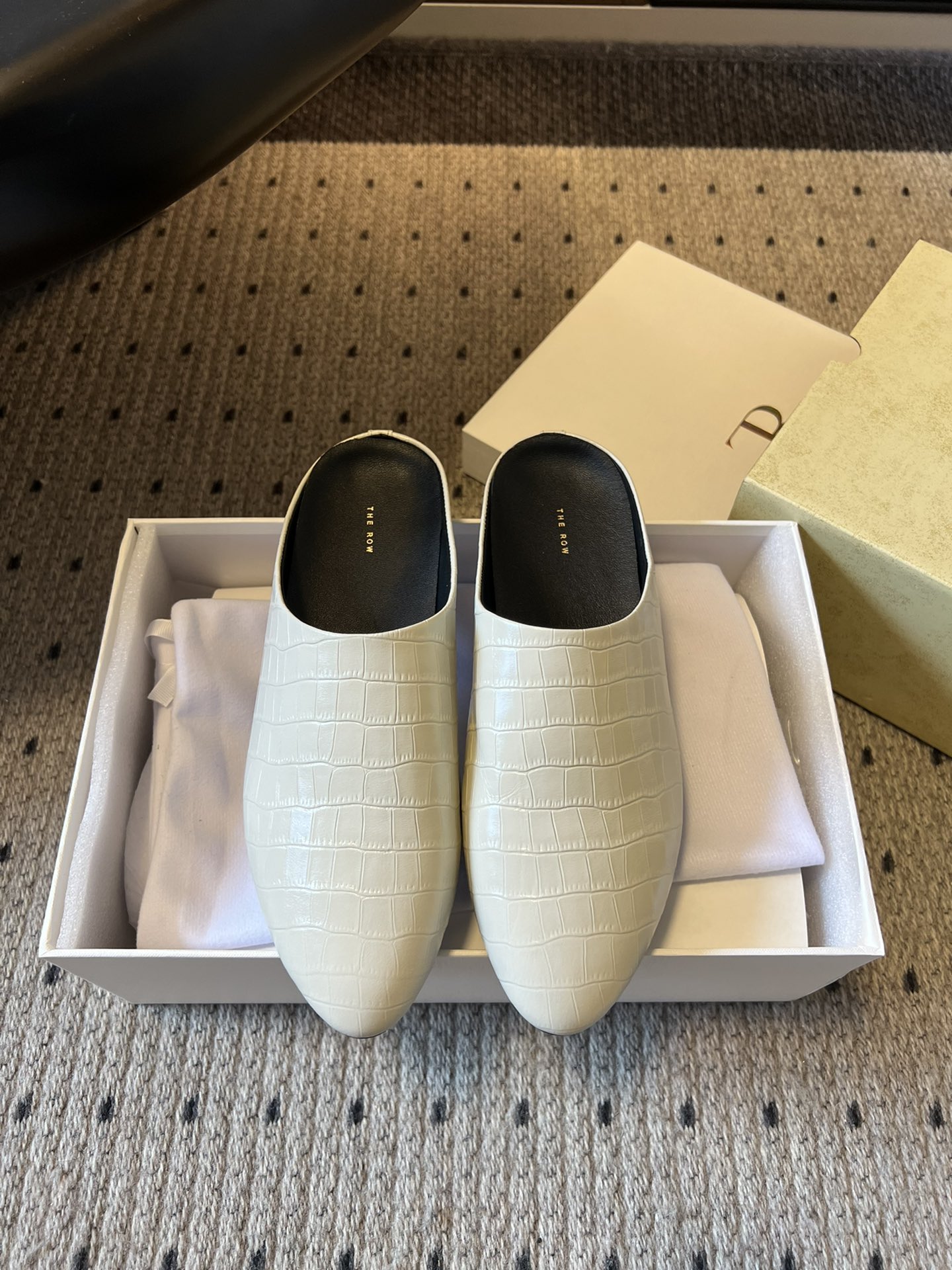 The Row Crocodile Calfskin Mule