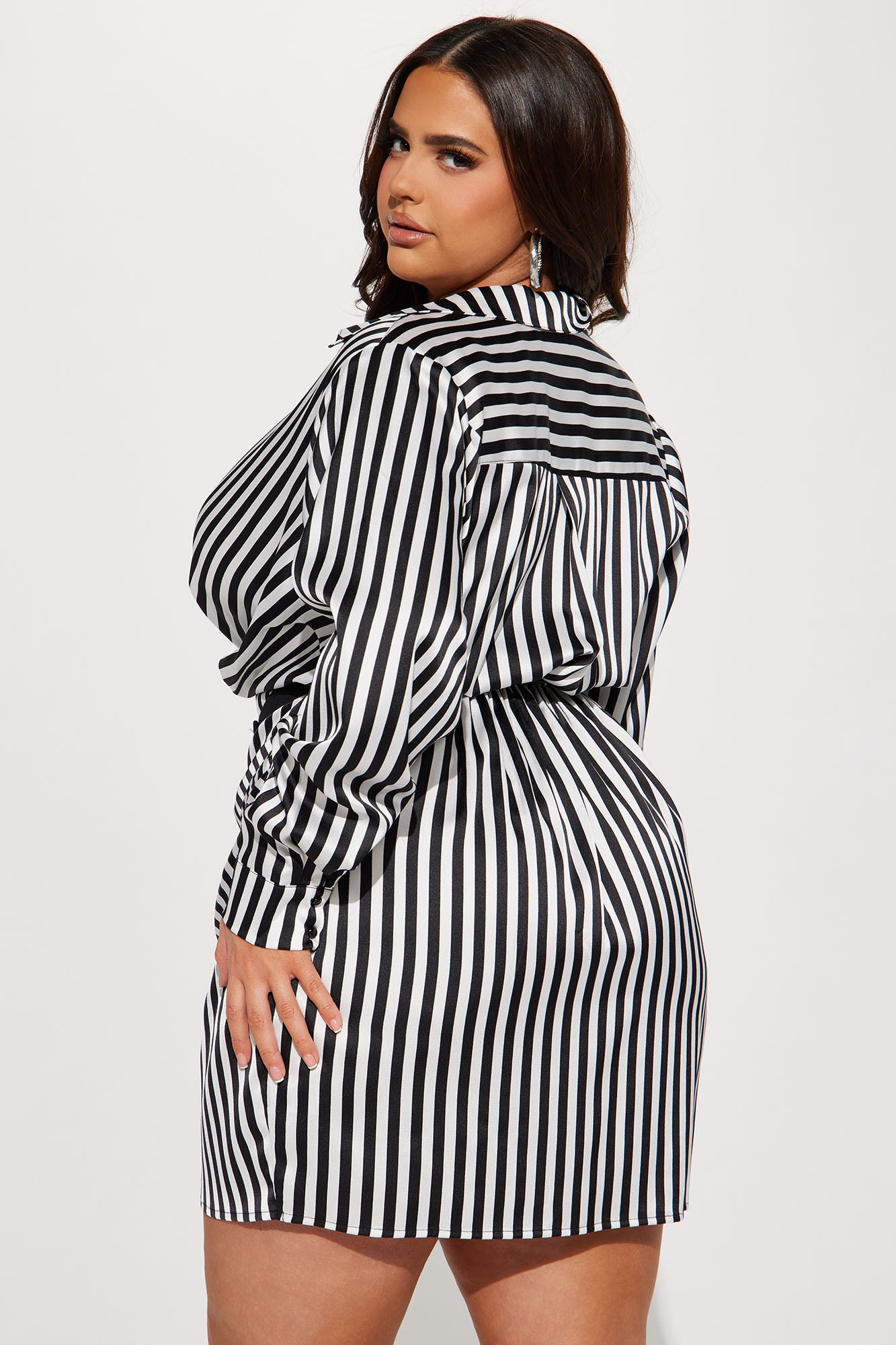 Missy Striped Mini Dress - Black/White