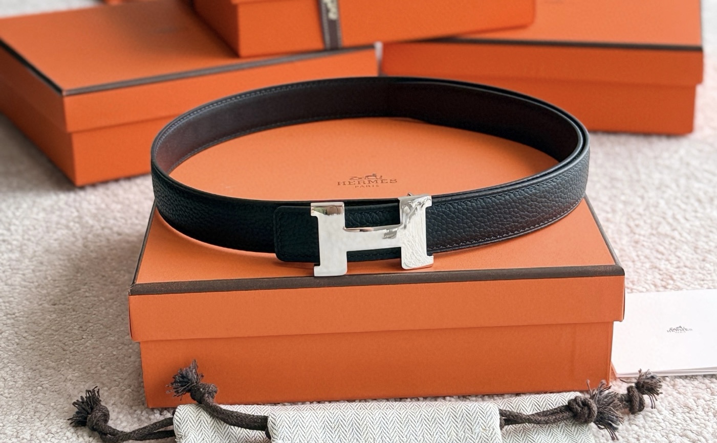 Hermes Mini Constance  Reversible Leather Belt 24mm