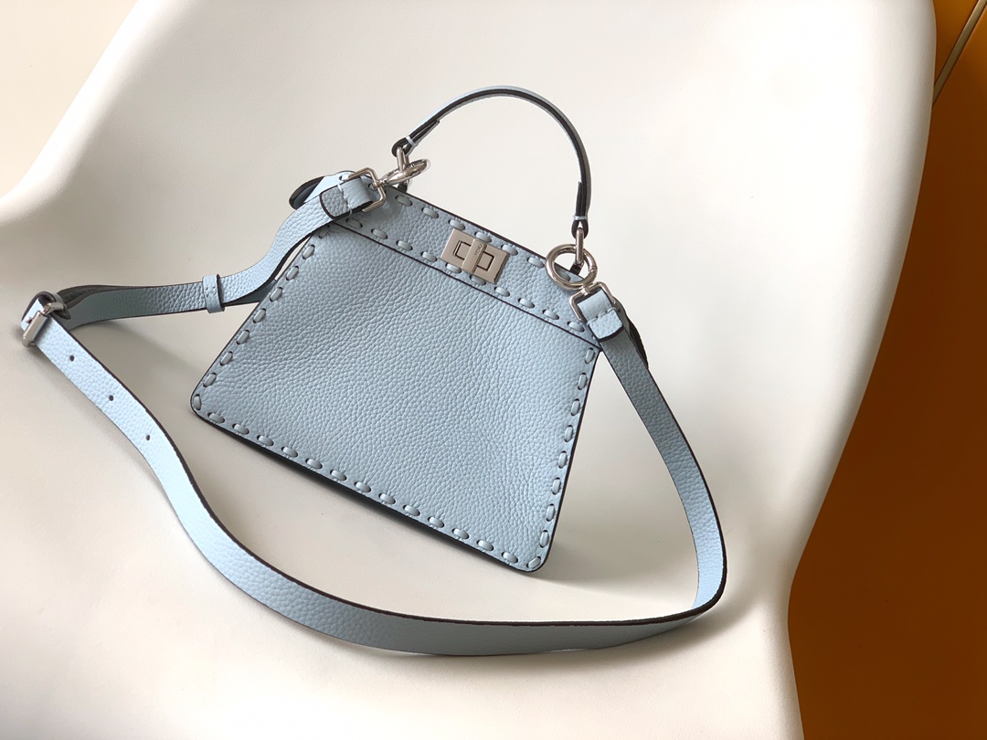 Fendi Peekaboo Selleria Petite Peekaboo-Light Blue