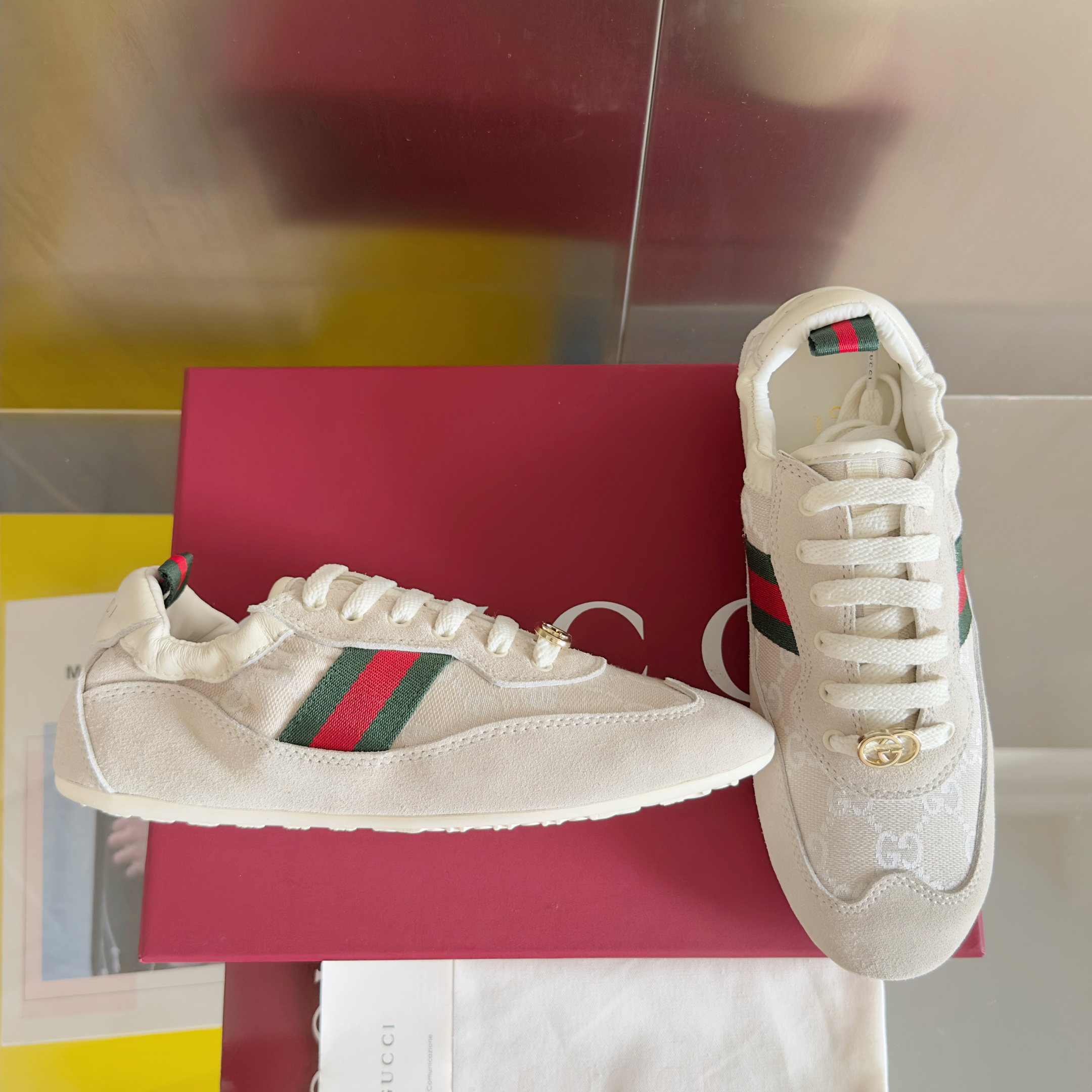 Women's Gucci Shift GG crystal sneaker