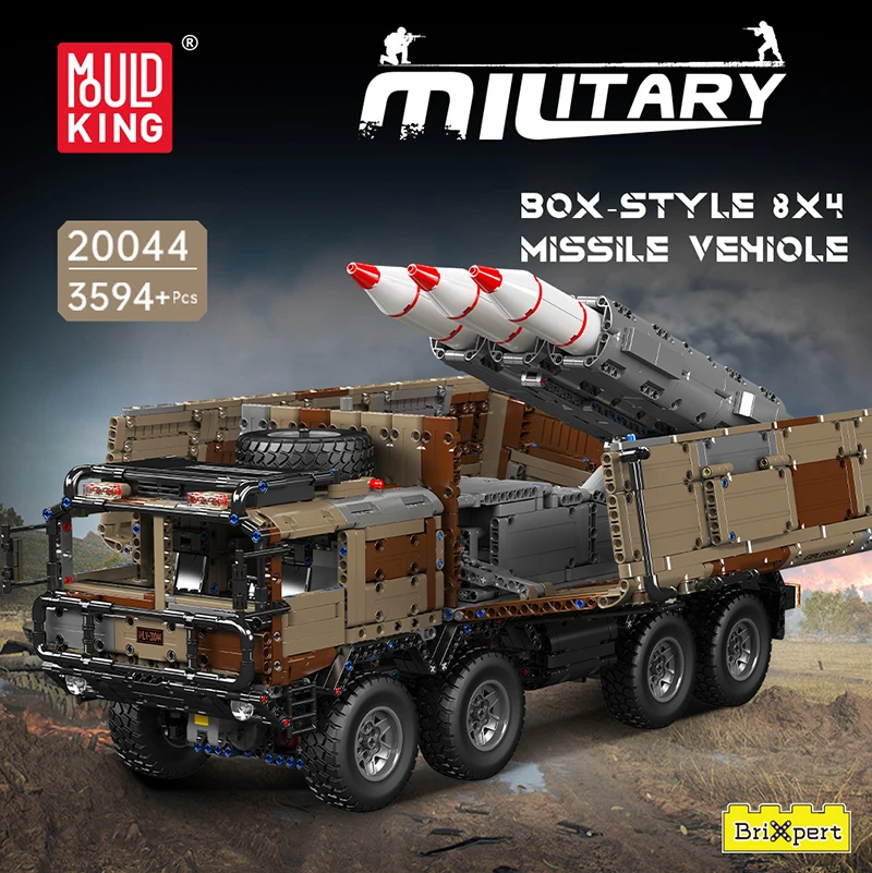MOULD KING 20044 - Box Style 8x4 Missile Vehicle(Dynamic Version)