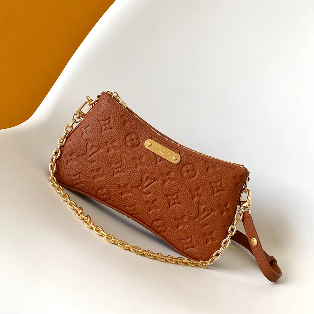 Louis Vuitton LV Honeycomb POCHETTE Monogram Embossed Leather Chain Shoulder Bag