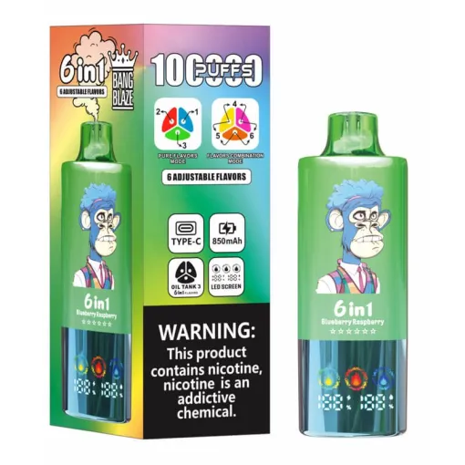 Bang Blaze 100K Disposable Vape 6 in 1 Flavors (5%, 100000 Puffs)