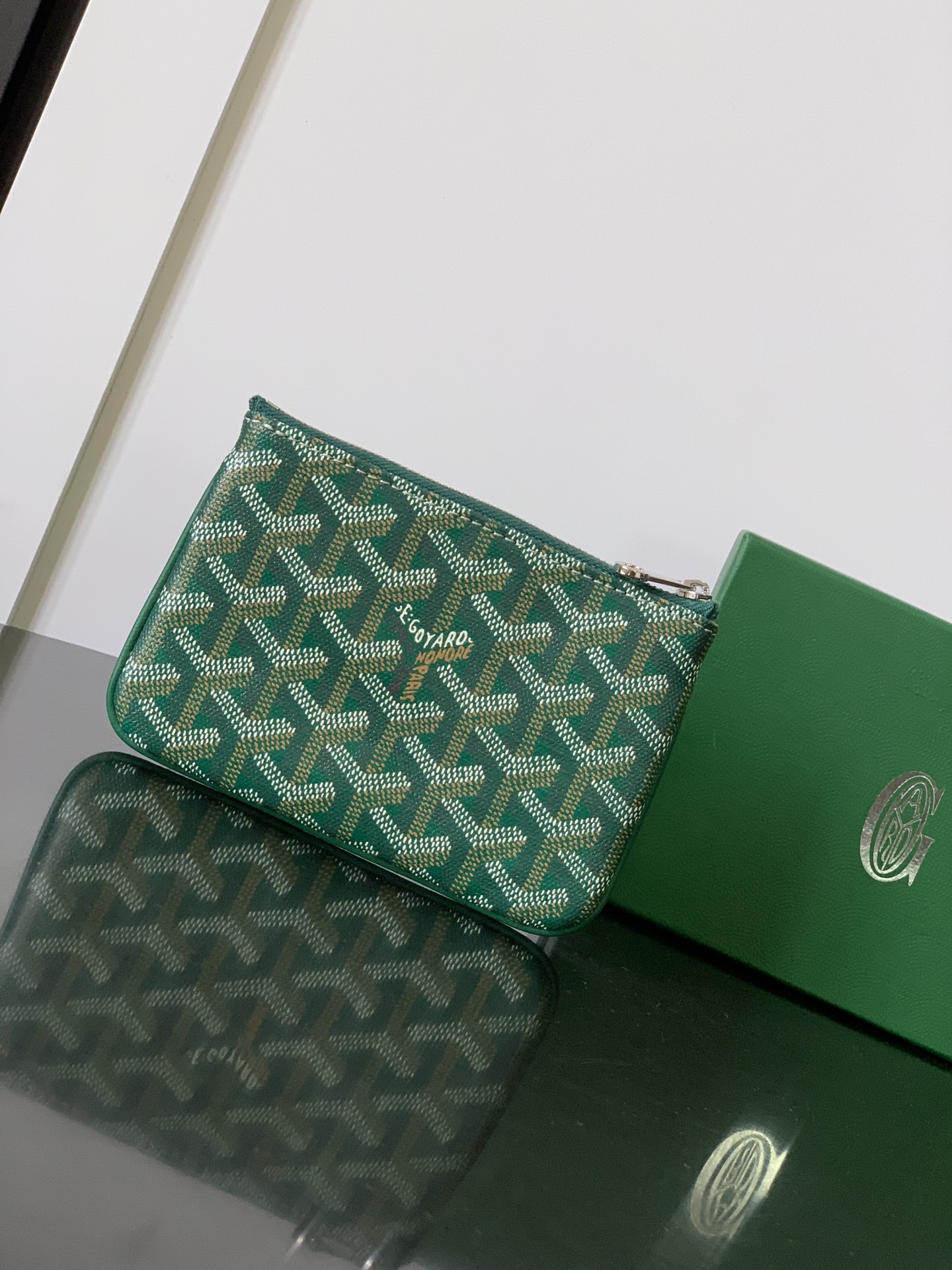 Goyard Sénat Mini Pouch in Green