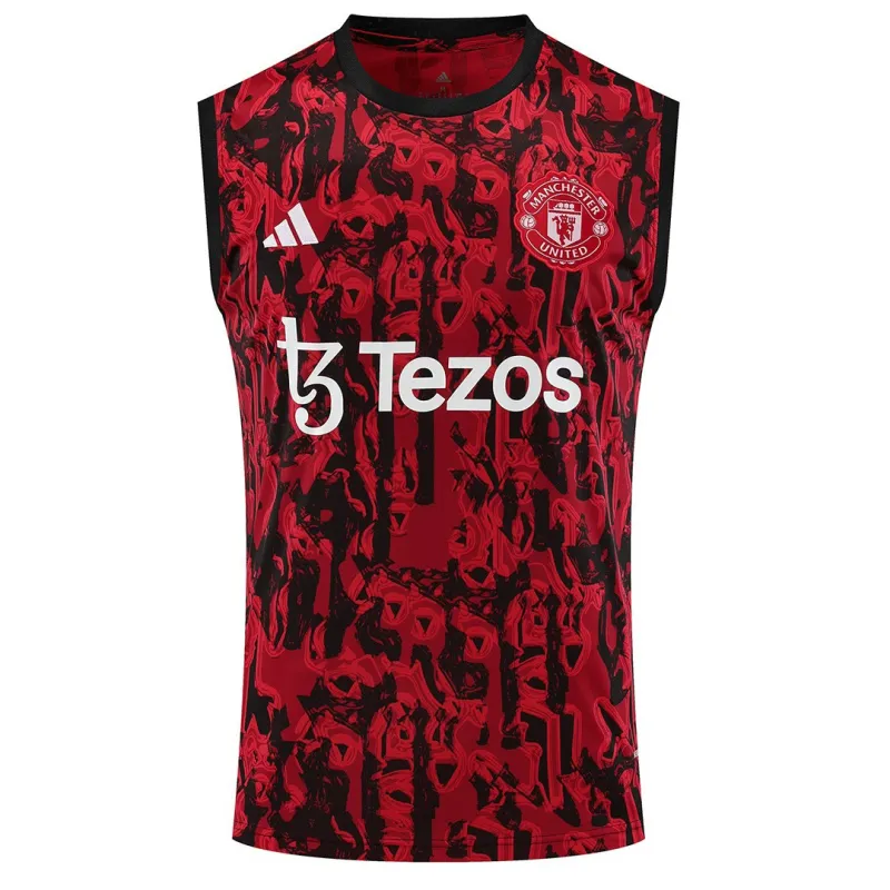 23-24 Manchester United Pre-Match Vest Jersey Red