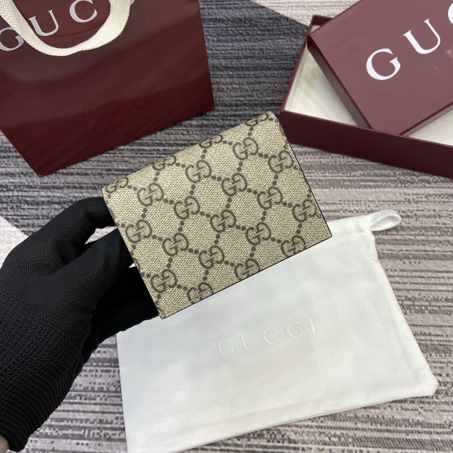 Gucci Bi-color GG Marmont small wallet 841358