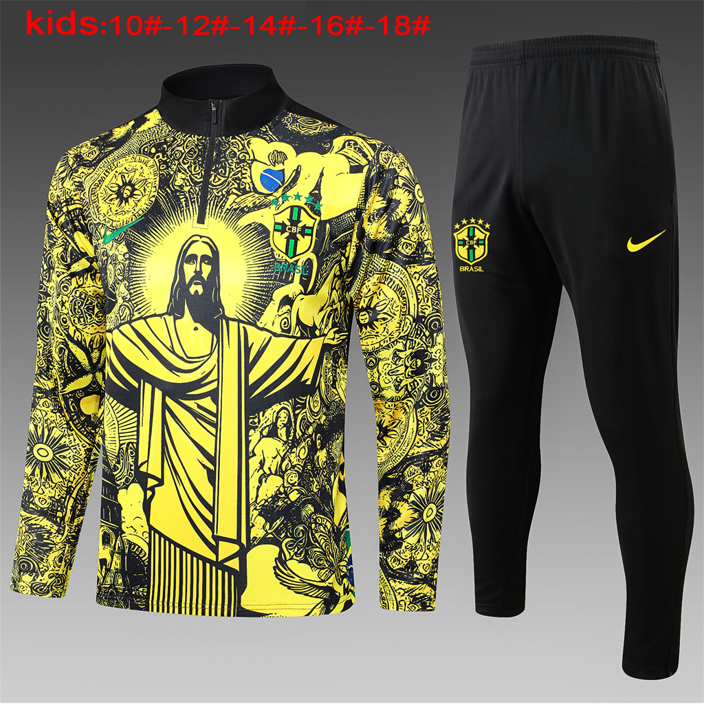 Brazil Kids Training Suit 24/25 | Soc Jersey - Premium Football Jersey