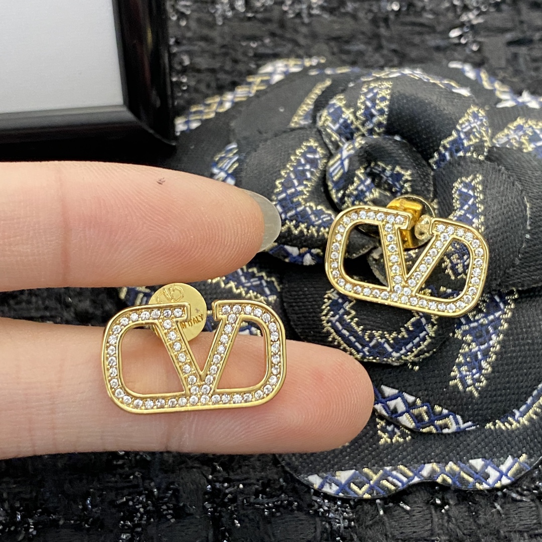 Valentino Iconic Diamond Stud Earrings