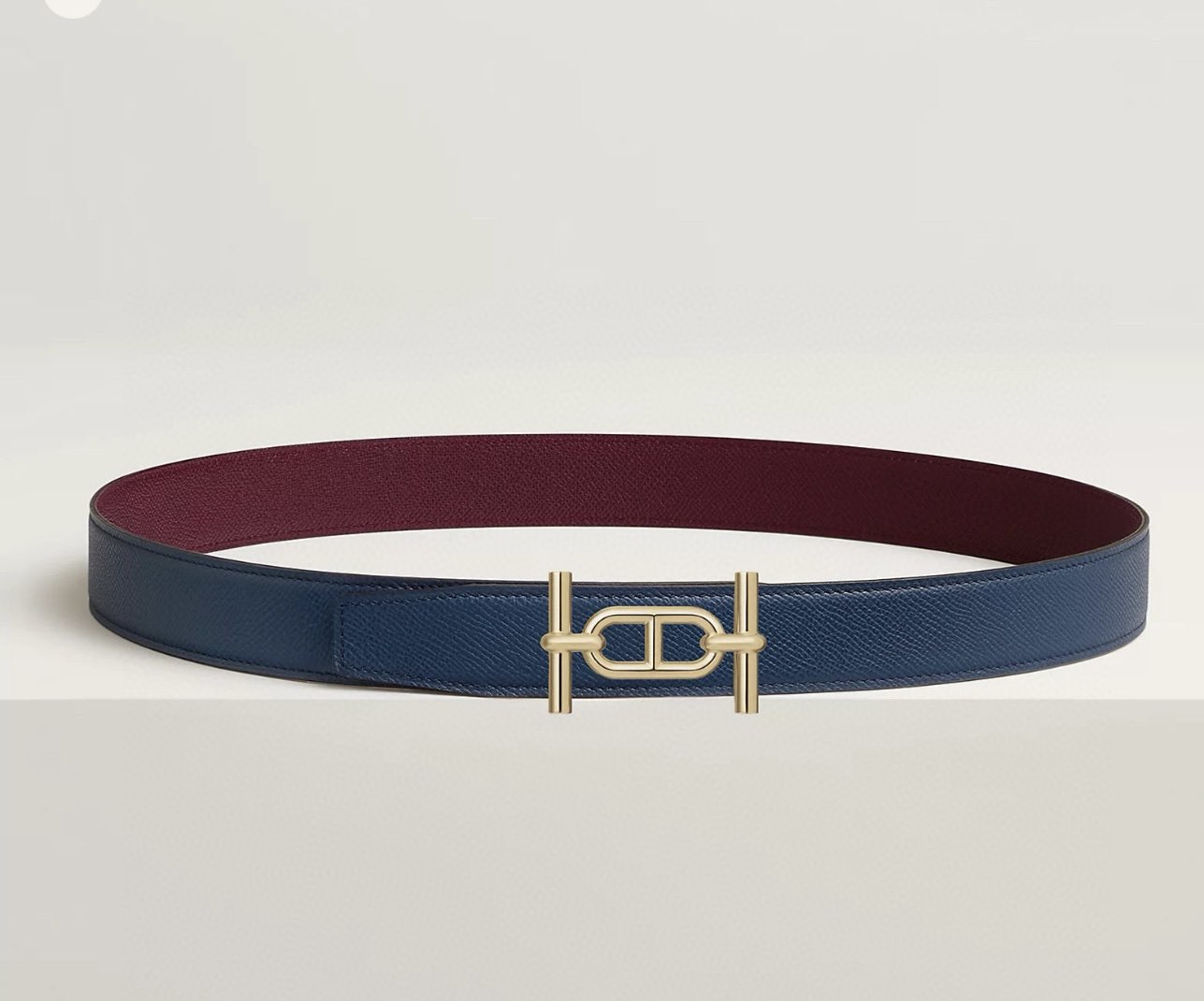 Hermes Ancre Reversible Leather Belt 32mm