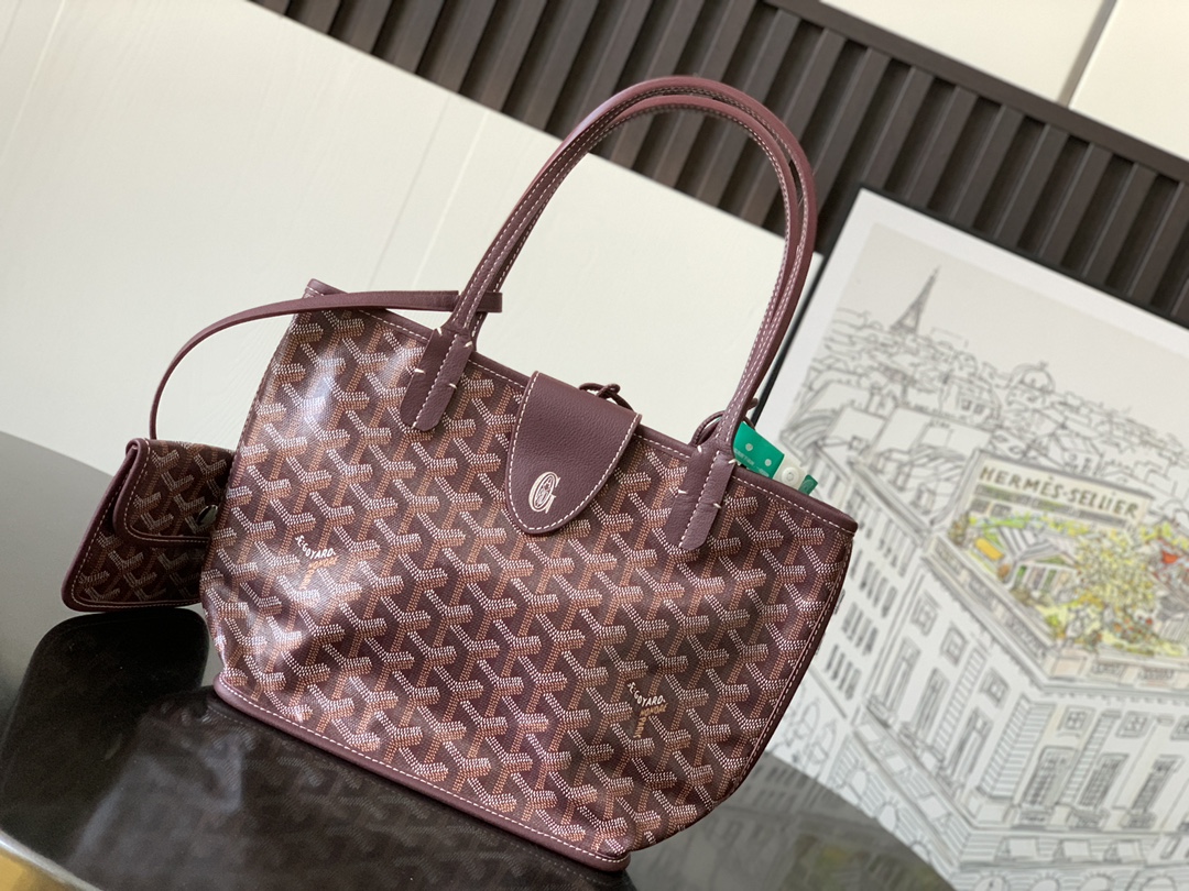 Goyard Anjou Mini Reversible Bag in Burgundy