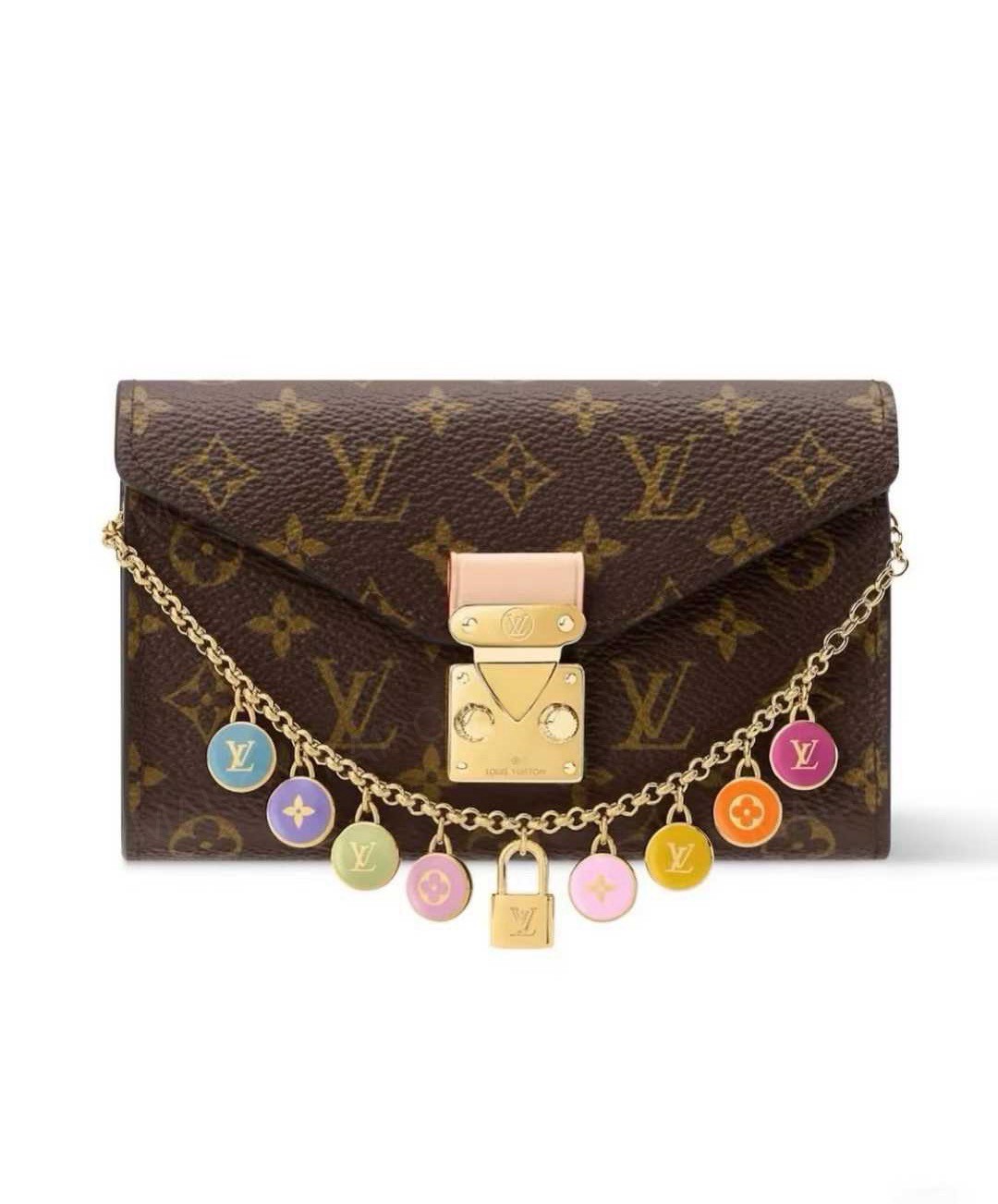 Louis Vuitton LV Summer Color Enamel Disc Padlock Chain Bag Charm - KAIROO