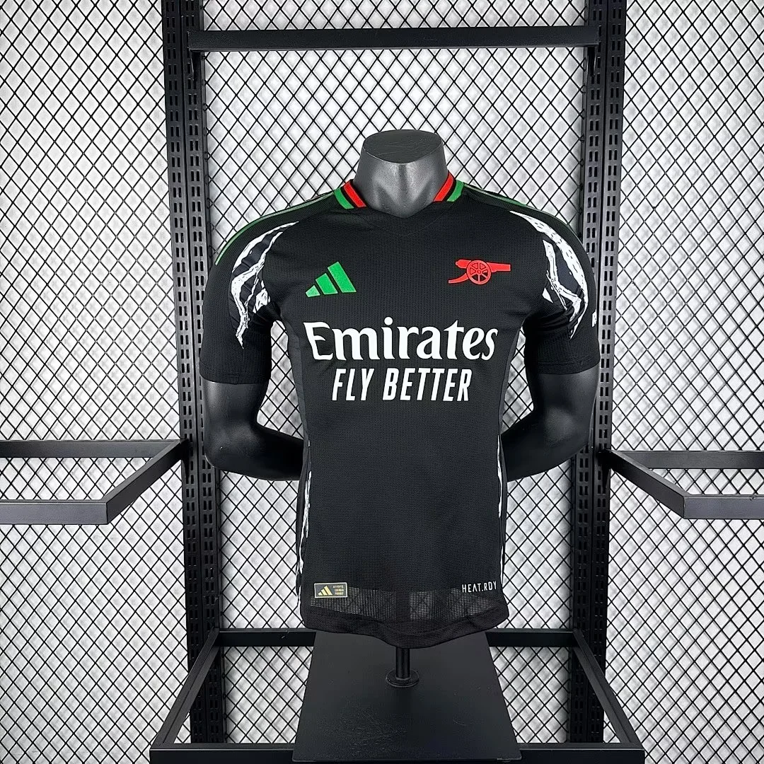 2024-25 Player Levver Arsenal Away Black Football Shirt 1:1 Thai Quality