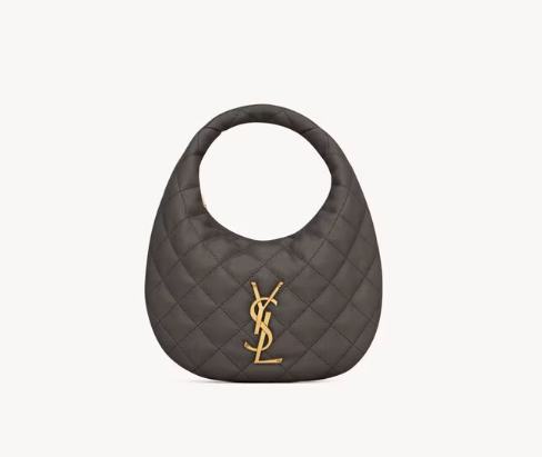 Saint Laurent Urban Grey Quilted Nappa Icarino Bag 851689