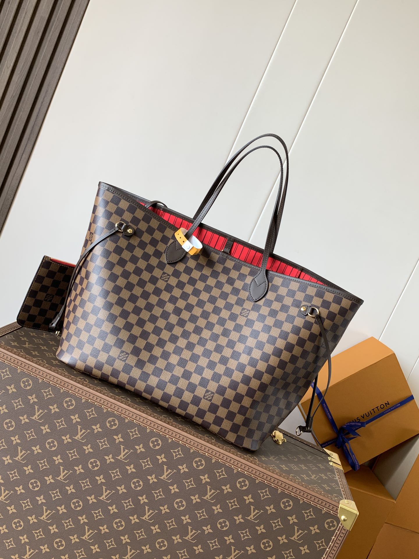 N40597 LV Neverfull GM in Damier Ebene Canvas