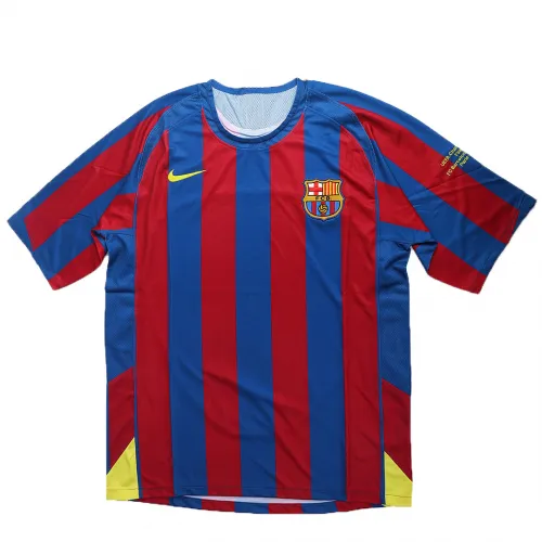2005/06 Barcelona Messi #30 UCL Final Retro Jersey Home