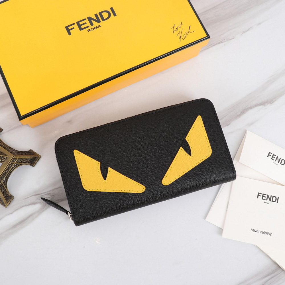 FENDI FF Printing Leather Wallte card holder
