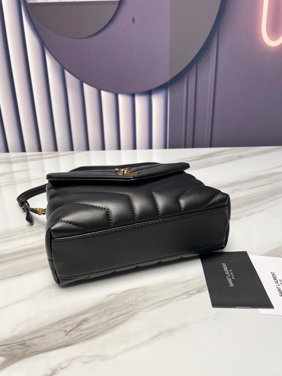 YSL SAINT LAURENT Loulou Toy quilted leather shoulder bag black