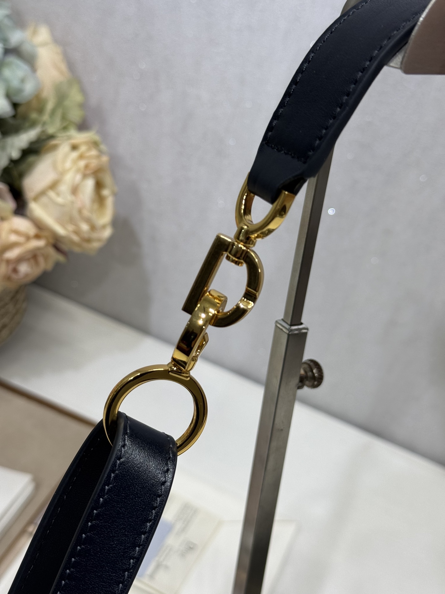 Dior D-Journey Medium Shoulder Bag in Blue Oblique Canvas and Leather