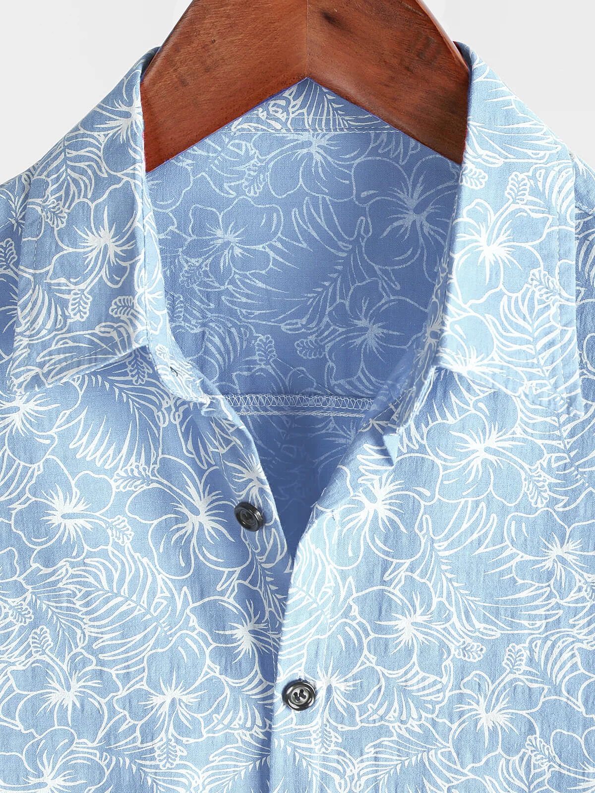 Men's Floral Cotton Hawaiian Short Sleeve Shirt