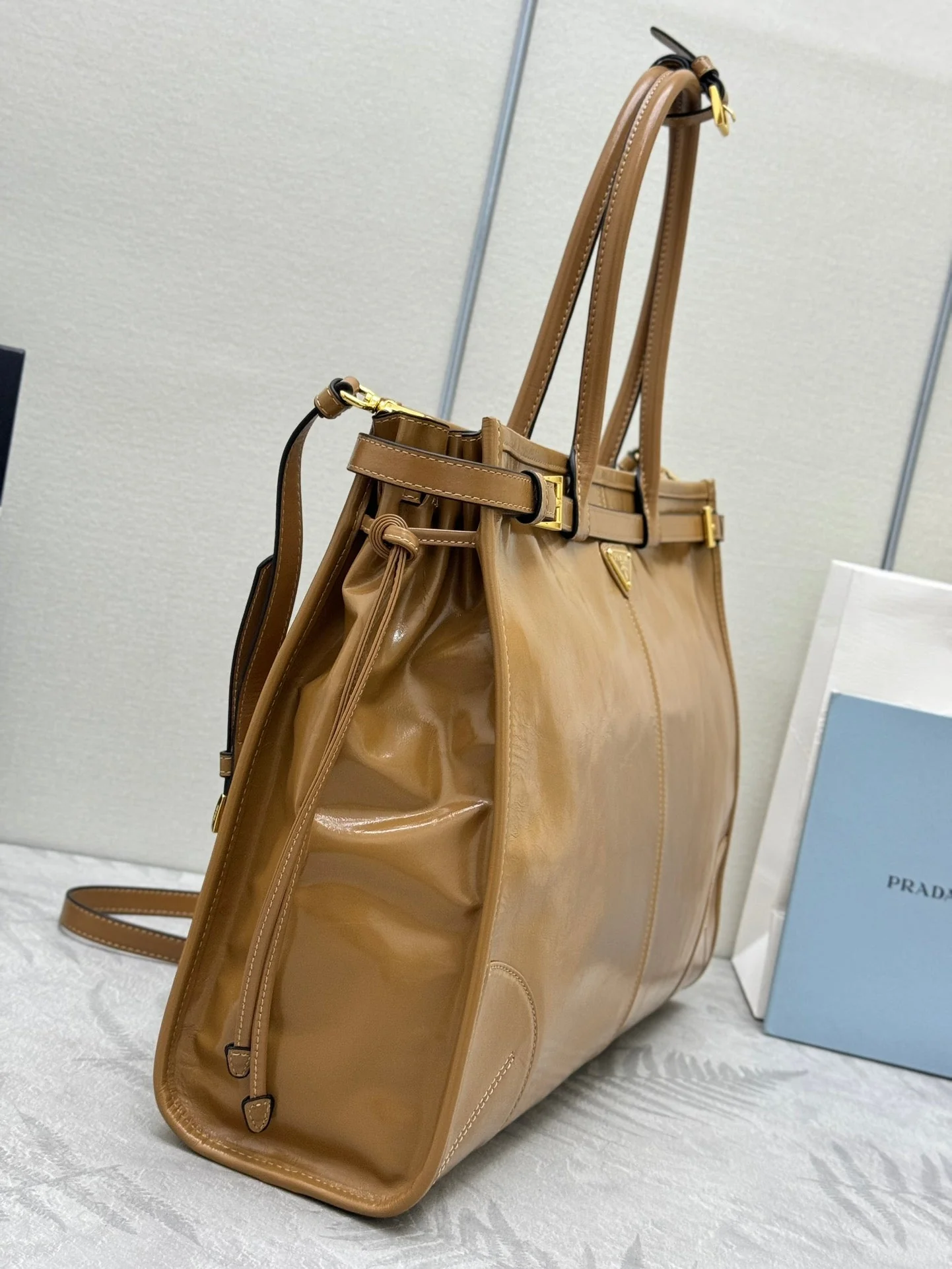 Prada Bonnie Extra-Large 42cm Brown Calfskin