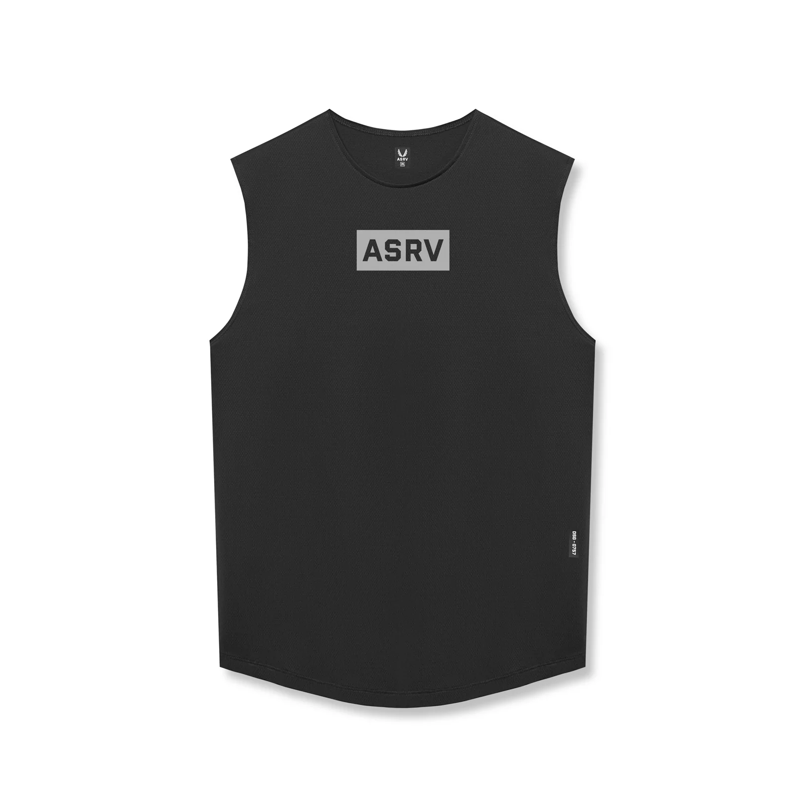 0757. AeroSilver Cutoff Tank - Black 