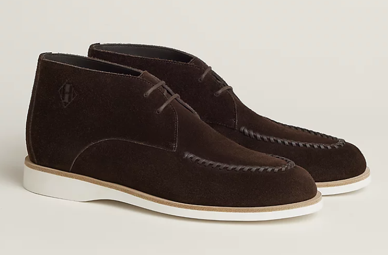 Hermes Men's Suede Middle Derby