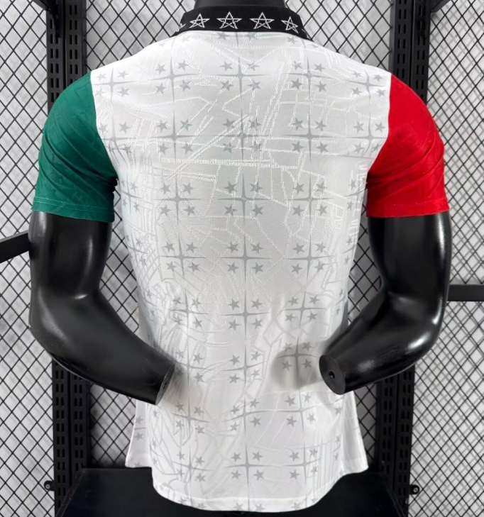 Player Version 2026 Ghana White with Black Star and Red-Green Sleeves Jersey