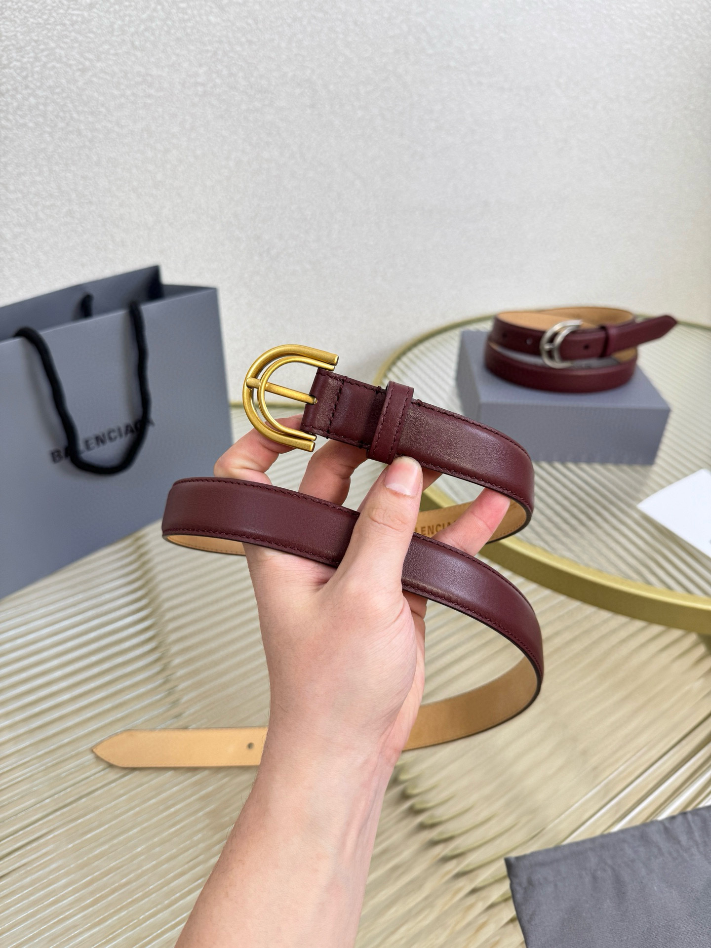Balenciaga Leather Belt 2.5cm