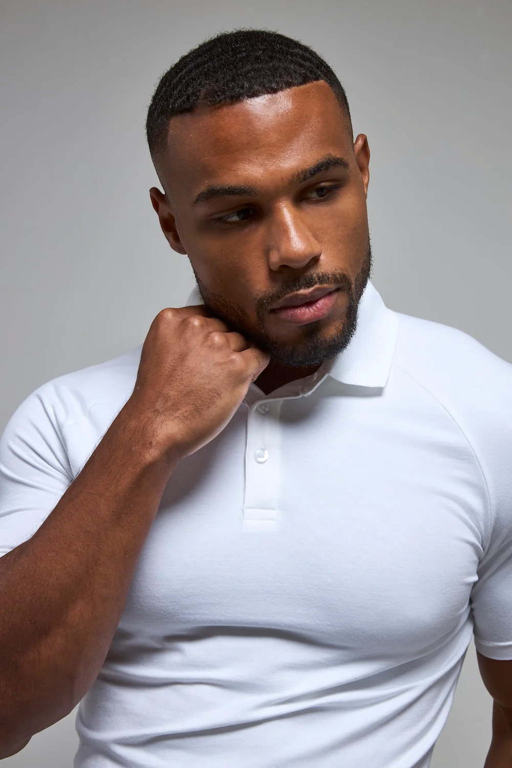 Athletic Fit Polo Shirt in White