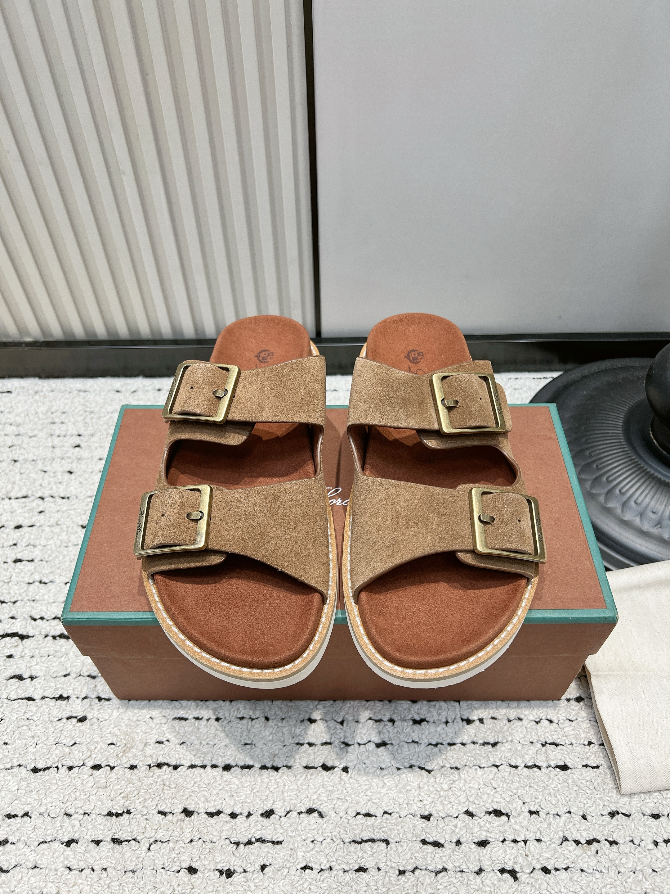 Loro Piana Men's Suede Sandal