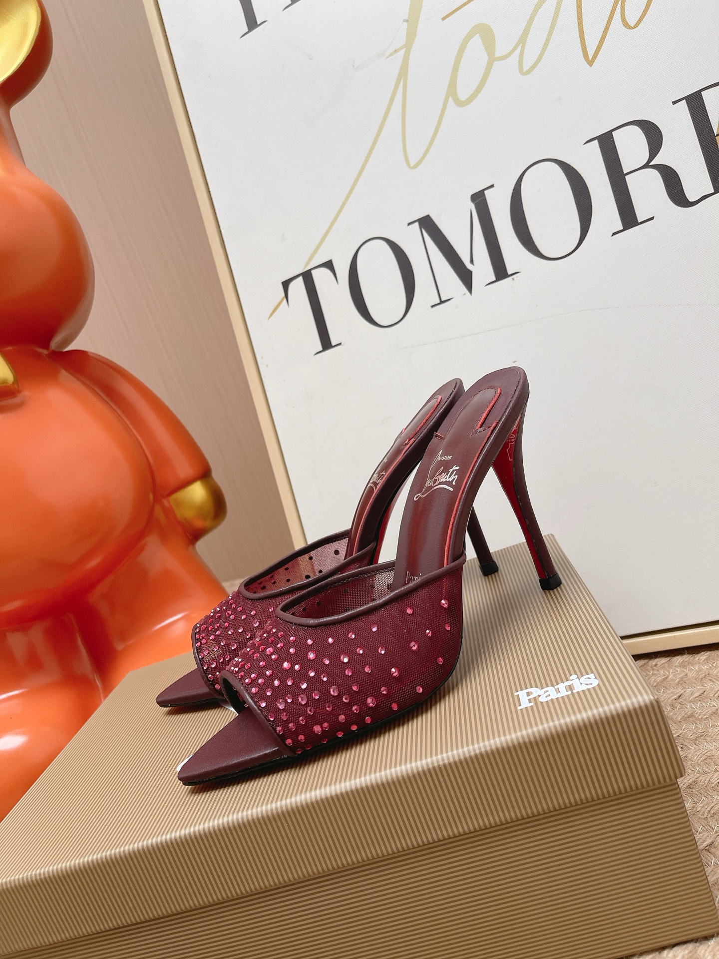 Christian Louboutin shiny leather Mule
