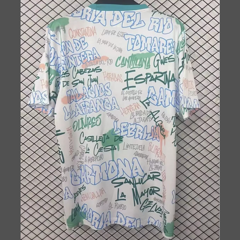 25/26 Real Betis White Graffiti Training Jersey S-4XL